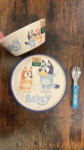New! Bluey Design by Zak Designs - 3 Piece Set of 1 Bowl, 1 Plate, 1 Flatware - Picture 1 of 11