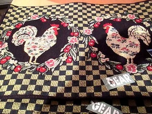 FLORAL ROOSTER PLACEMATS ~ SET OF 4 TAPESTRY ~   NWT - Picture 1 of 1