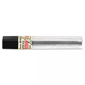 Pentel Super Hi-Polymer Lead Refills 0.5mm 2B Black 12 Leads/Tube C5052B - Picture 1 of 1