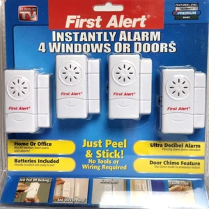 First Alert Alarm System No Wiring Alarms 4 Windows or Doors - Picture 1 of 4