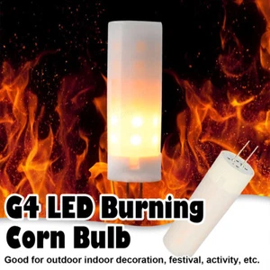 G4 Led Flame Light Bulbs Fire Flicker Effect Lamp Room Living Energy-saving - Picture 1 of 10