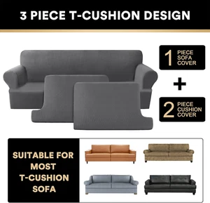 T Kissen Sofa Schonbezug 3 Stück Sofabezüge für T Kissen Couch Weich Couch... - Bild 1 von 12