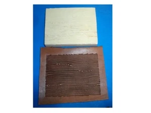 Wood Grain Leather Emboss Plate 4 1/2" x 5 3/4" - Picture 1 of 2