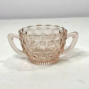 Patrón de cubo de tazón de azúcar de vidrio de depresión rosa de 2 1/2 - Imagen 1 de 6