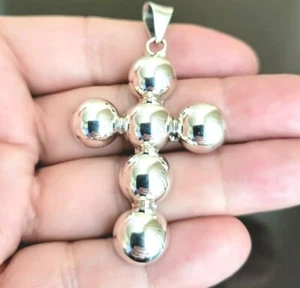 Erick's Sterling Silver Beaded Cross Taxco.925 - Picture 1 of 7