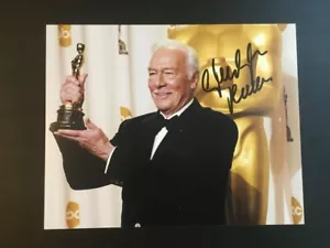 Foto Oscar 10x8 firmata Christopher Plummer autografata "Principianti" *CON PROVA* - Foto 1 di 3