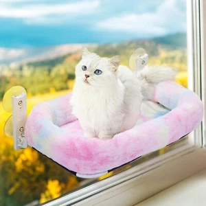 Cordless Cat Perch for Window Foldable Cat Window Hammock with 4 Strong Suction - Picture 1 of 7