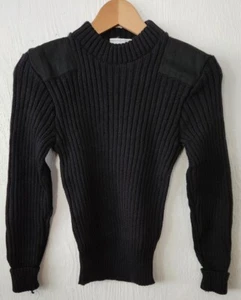 Brigade Quartermasters mens vintage Woolly Pully pullover black sweater size 32 - Picture 1 of 4