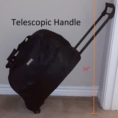 Duffle Bag with Wheels 21" Rolling Airline Carry On Bag Folding Trolley Bag - Image 1 of 4