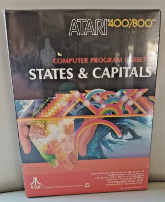 States & Capitals Cassette for Atari 400/800/XL/XE; CX4112; CIB; re-sealed - Image 1 of 4
