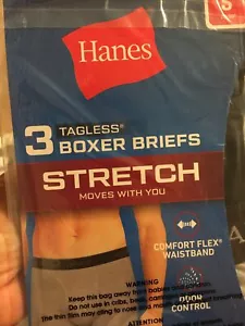 HANES 3 TAGLESS BOXER BRIEFS SIZE SMALL - NEW - Picture 1 of 1