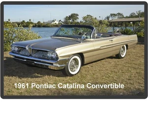 1961 Pontiac Catalina Cabrio Kühlschrank Kühlschrank / Werkzeugkoffer Magnet - Bild 1 von 1