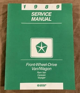 Chrysler 1989 Service Manual Front-Wheel-Drive Van/Wagon Ram Van Caravan Voyager - Picture 1 of 12