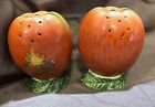 Vintage Maruhon Kitchen Ware Japan Figural Apple Salt and Pepper Shakers