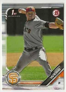 2019 Bowman Logan Webb 1st Paper Prospect RC Giants #BP-79 Qty - Picture 1 of 2