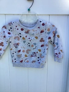 Disney Minnie Mouse Niñas Pequeñas Gris Claro Cuello Redondo Pullover Sudadera 2T - Imagen 1 de 2