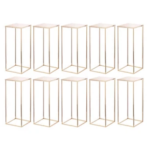 10Pcs 23.6inch Tall Gold Metal Flower Stand for Wedding Table Centerpieces Decor - Picture 1 of 7