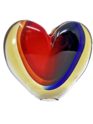 Lovely Sommerso Murano Glass Heart by the Furnaces of Oball - Image 1 of 4