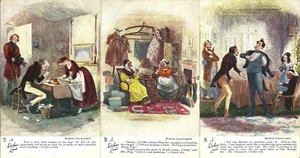 En tierra de Dickens. Martin Chuzzlewit. Dickens. Juego completo #7057. Tuck. Inodoro. - Imagen 1 de 4