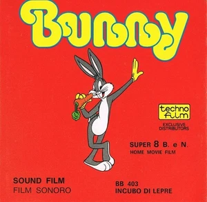 BUGS BUNNY: HERE'S NIGHTMARE (1972) ITALY SUPER 8 B/W SOUND HOME MOVIE FILM - Picture 1 of 2