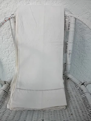 ancien drap en lin avec jours 200 X 280 cm neuf - Photo 1/3