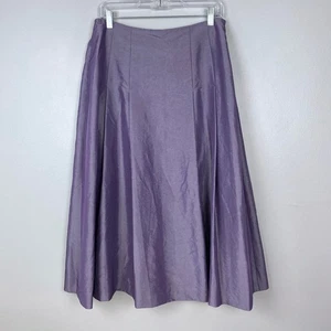 Express Iridescent Lilac Midi Skirt Pleated A-Line Fairycore Y2K Size 11/12 - Picture 1 of 9