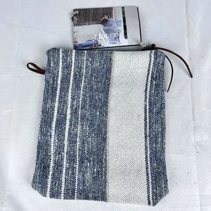 Libeco Believe In Linen The Belgian Pouch North Sea Stripe 11”x9” Precio de venta sugerido por el fabricante: 58 USD - Imagen 1 de 9