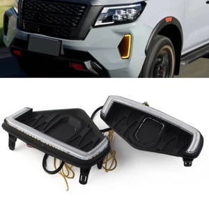 LED DRL Daytime Running Light Turn Signal Light For Nissan Navara NP300 2020-22 - Picture 1 of 14