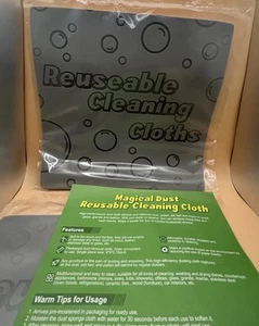 2 Stück Wiederverwendbare Magische Staub Reinigungstücher - Multi-Surface Haushaltstücher - Neu - Bild 1 von 3