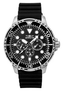 Reloj para hombre Invicta Pro Diver GMT correa de silicona esfera negra cuarzo 47234 - Imagen 1 de 4