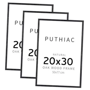 Black Oak Wood Frames -20"x30" Poster Frames for Wall Picture 20x30 Black-3P - Picture 1 of 7