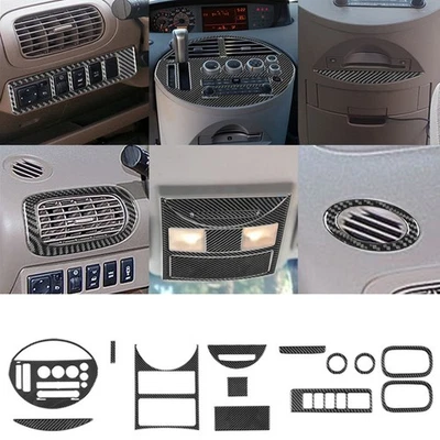 13Pcs Interior Front Console Cover Carbon Fiber Trim For Nissan Quest 2004-2006 - Imagem 1 de 4
