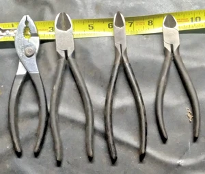 FOUR CRAFTSMAN SOFT-GRIP PLIERS SIDE-CUTTERS WF 45378 45073 45072 4539 USA - Picture 1 of 11