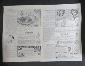 ANTIQUE KEWPIE JELL-O MAGAZINE PAGE ADVERTISEMENTS FROM MCCALL'S MAGAZINE 1915 - Picture 1 of 3