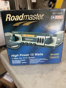 Roadmaster 3 Piece Car Am/ Fm Radio Cassette System Speakers RS1160S Vintage New - Picture 1 of 6