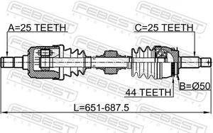 ✅Passt für FEBEST 1214-CAMTLH CV-ACHSWELLE VORNE LINKS 25X678X25 ⭐UK-Verkäufer⭐ - Bild 1 von 9
