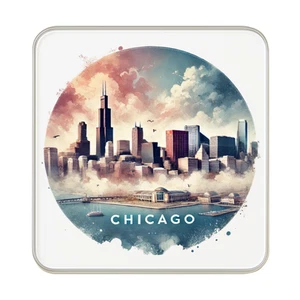 Imán de nevera Chicago, EE. UU. | Regalo coleccionable recuerdo de viaje - Imagen 1 de 7