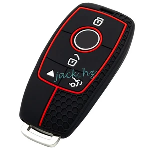 Silicone 4 Buttons Car Key Fob Case Cover For Mercedes A C E S Class GLA GLB GLC - Picture 1 of 7