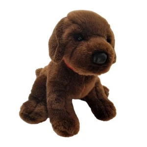 Douglas Cuddle Giocattolo Peluche Cioccolato Laboratorio Cucciolo 12” Cane Peluche Collare Rosso - Foto 1 di 13