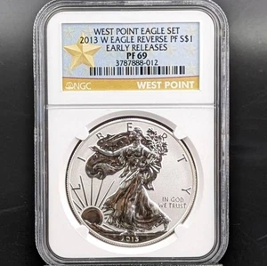 2013 W American Silver Eagle 1oz Reverse Proof Coin NGC PF69 - Picture 1 of 9