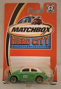 MATCHBOX- Volkswagen VW Beetle TAXI- ©️ 2002-Manufactured in 2003-HERO*CITY - Picture 1 of 8