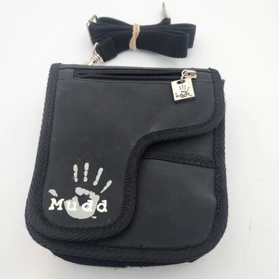Bolso Bandolera Mudd Cartera Cartera Vintage Negro 6" X 7" X 2" Foto 1 de 4