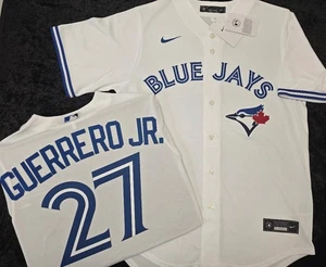 51020 TORONTO BLUE JAYS Guerrero Jr Springer Kirk SEWN 100% Real JERSEY WHITE - Picture 1 of 11