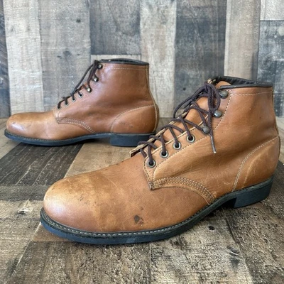 Chippewa Vintage Steel Toe Brown Ankle Work Boots Mens 12 - Image 1 of 4