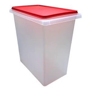 Tupperware Carry All Large Tote 3 Gallon Storage Container Passion Red NOS - Picture 1 of 6
