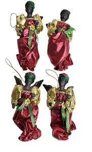 MUÑECAS DE ARENA de colección 7" ángel africano Navidad Kwanzaa árbol de vacaciones adornos KC - Imagen 1 de 10