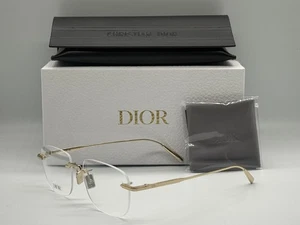 NEW CHRISTIAN DIORBLACKSUITO S3U B000 GOLD AUTHENTIC EYEGLASSES 54-16 - Picture 1 of 5