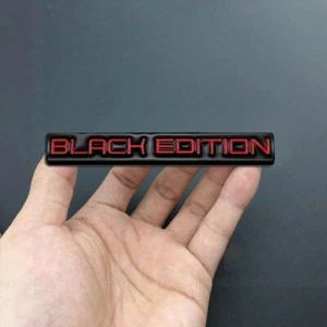 3D Metal Black Edition Emblem Badge Decor Auto Car Trunk Tailgate Decal Decor - Picture 1 of 12