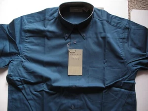 NATURAL ISSUE Men's Short Sleeve Button Down Shirt Sz Small Sapphire Blue - Bild 1 von 2