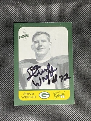 Steve Wright Green Bay Packers SB II 1991 Champion Cards Signed Auto #2 ~ COA - Image 1 of 3